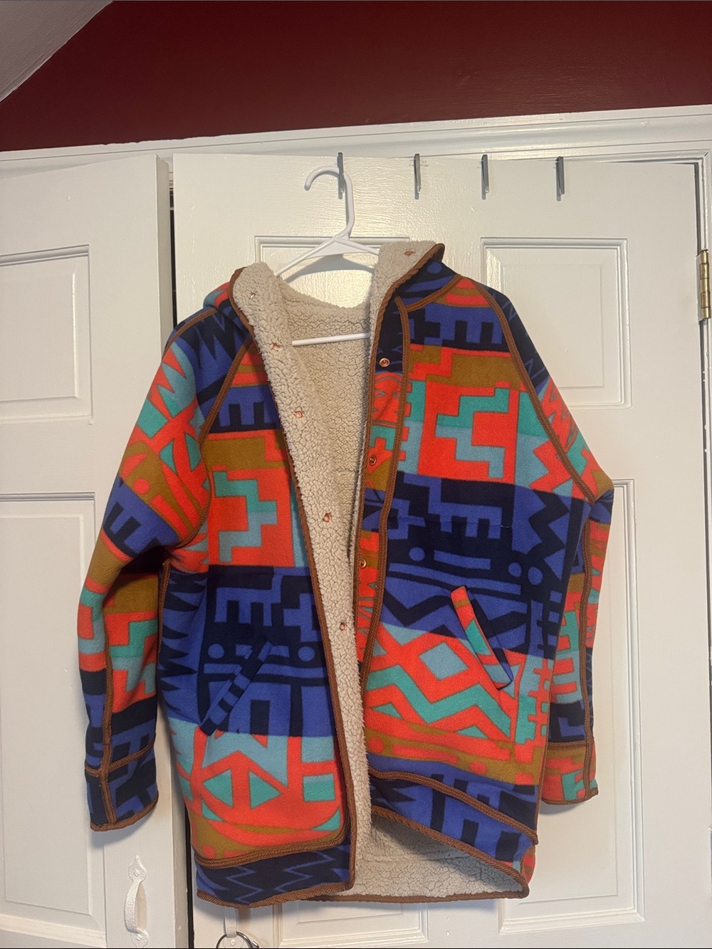 Urban Outfitters reversible Aztec/grey Sherpa Jacket (without walls circa 2014)